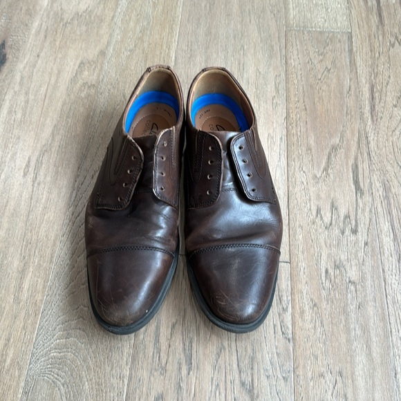 Clarks Men's Whiddon Cap Oxford Dark Brown Lace Up Dress Shoe Size 9.5 - Picture 4 of 7